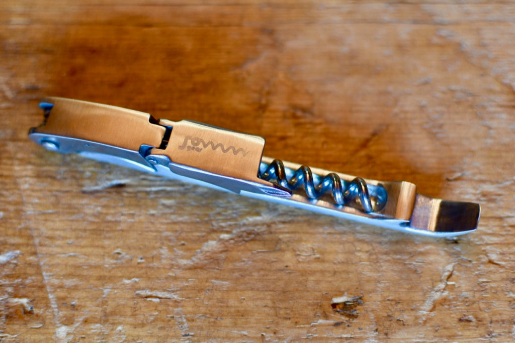 Vintage 2 SommKey by SommGear. A double step wine opener with bottle opener and pry end.